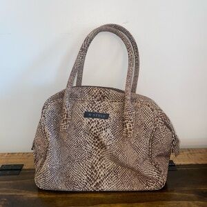 N. Style Tan Snake Print Handbag Purse
